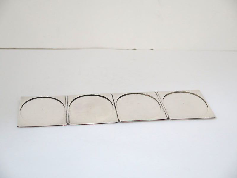 9 7/8 in - Sterling Silver Vintage American Hinged 4-Photo Frame