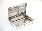 3 in - European Silver Antique Dutch River Windmills Scene Snuff Box
