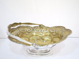 12.5" Sterling Silver Gilt Inside Gubkin Antique Russian 1857 Folk Motif Basket