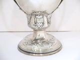 18 in - Sterling Silver Gorham Antique Daffodil Motif Fancy Vase