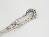 Two 8 5/8 in Sterling Silver Gorham Antique Floral Queens Pattern c. 1870 Spoons