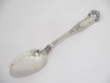 Two 8 5/8 in Sterling Silver Gorham Antique Floral Queens Pattern c. 1870 Spoons