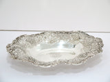 Two 10.25 in Sterling Silver S. Kirk & Son Antique Floral Repousse Serving Bowls