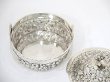 5.25 in - 916 Silver S. Kirk & Son Antique 1846-1861 Floral Repousse Butter Dish