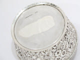 5 in - 916 Silver S. Kirk & Son Antique 1890-1896 Floral Repousse Butter Dish