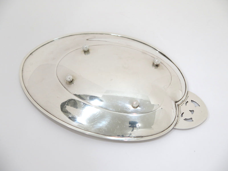 10.5 in Sterling Silver Tiffany & Co. Antique Leaf-Shaped Footed Candy Nut Dish