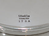 11.5" Sterling Silver S. Kirk & Son Antique Floral Repousse Footed Serving Bowl