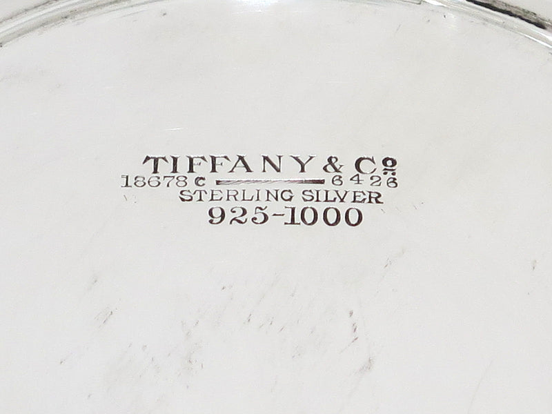 9.5 in Sterling Silver Tiffany & Co. Antique Art Deco Footed Round Serving Plate