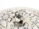 5.25 in - 916 Silver S. Kirk & Son Antique 1846-1861 Floral Repousse Butter Dish