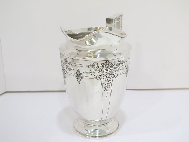 8.75 in - Sterling Silver International Sterling Antique Floral Pitcher