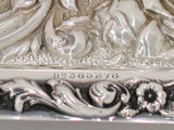 11.5" Sterling Silver Antique English 1901 Floral Repousse Small Decorative Tray