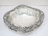 15.25 in - Sterling Silver Gorham Antique Floral Openwork Centerpiece Bowl