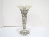 9 in - Sterling Silver S. Kirk & Son Antique 1896-1924 Floral Repousse Vase