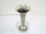 9 in - Sterling Silver S. Kirk & Son Antique 1896-1924 Floral Repousse Vase