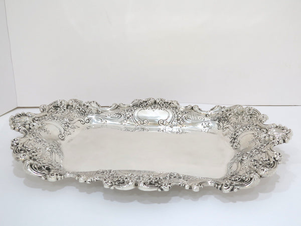 17.25 in - Sterling Silver Theodore B. Starr Antique Floral Scroll Platter