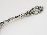 7.25 in - Sterling Silver Durgin Antique Floral Motif Serving Spoon