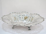 16 in - Sterling Silver Mauser Antique Scroll Openwork Footed Oval Serving Bowl