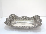 13.25 in - Sterling Silver Stieff Antique 1904-1909 Floral Repousse Serving Bowl