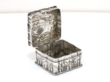 2 in - European Silver Antique Continental Country Life Scenes Pill Box