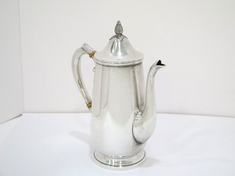 9.25 in - Sterling Silver Cartier Antique Pineapple Finial Coffee Pot