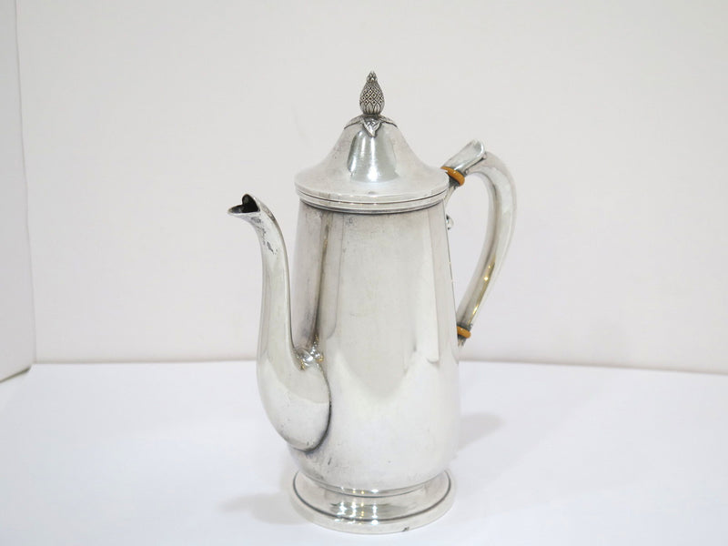 9.25 in - Sterling Silver Cartier Antique Pineapple Finial Coffee Pot