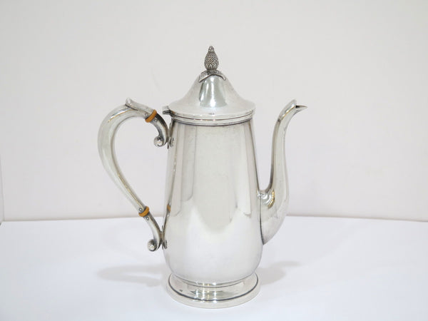 9.25 in - Sterling Silver Cartier Antique Pineapple Finial Coffee Pot