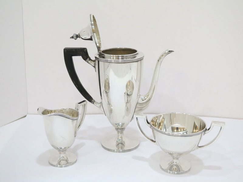 3 piece - 9.25 in - Sterling Silver Tiffany & Co. Antique Small Tea / Coffee Set