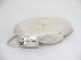 8.5 in - Sterling Silver Asahi Shoten, Japan Antique Leaf-Shaped Candy Nut Dish