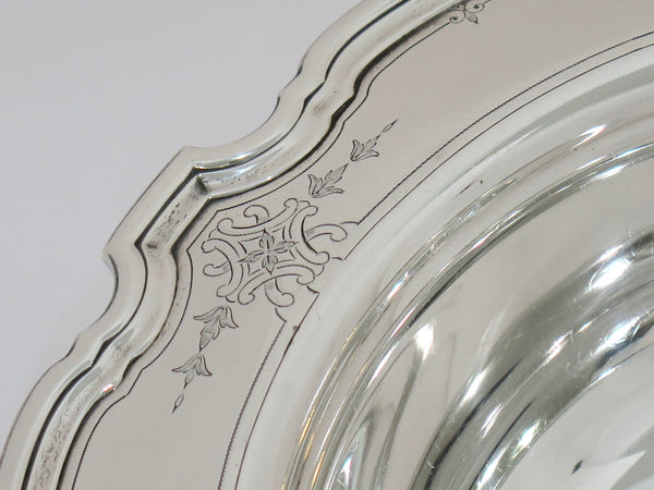 10 5/8 in - Sterling Silver Tiffany & Co. Antique Ornate Serving Bowl