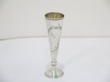 4 5/8 in - 84 Silver Antique Russian Floral Vodka Shot Goblet