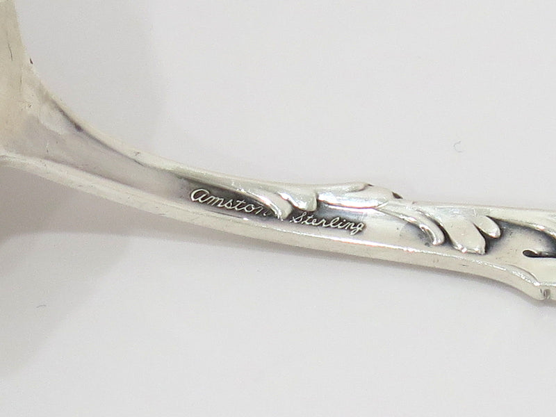 9 in - Sterling Silver Amston Antique "Gladstone" Pattern Floral Serving Fork