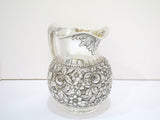 8.25 in - Sterling Silver S. Kirk & Son Vintage Floral Repousse Pitcher