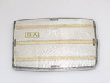 4.5" Sterling Silver Rose Yellow Gold The Thomae Antique Hammered Cigarette Case