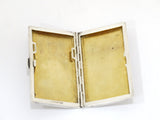 3 3/8 in - 935 Silver Gilt Interior Vintage American Striped Cigarette Case