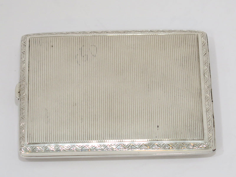 4 in - 900 Silver Gilt Vintage Continental Floral Cigarette Case