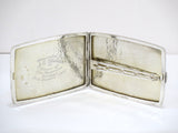 4.5" Sterling Silver Rose Yellow Gold The Thomae Antique Hammered Cigarette Case