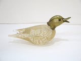 Pair of Murano Glass Brass Vintage Ducks