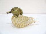 Pair of Murano Glass Brass Vintage Ducks