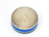 2.75 in - 950 Silver Blue Enamel Guilloche Vintage French Fall Scenery Round Box