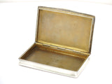 3.5 in - 900 Silver Blue Enamel Guilloche Antique Austrian Cigarette Case