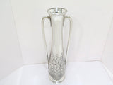 17.5 in Sterling Silver Tiffany & Co. Antique Foliate Motif Tall Vase w/ Handles