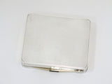 3 3/8 in Sterling Silver Gilt Sapphires Vintage European Striped Cigarette Case