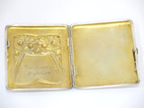 3 5/8 in European Silver Antique German c. 1904 Apple Tree Motif Cigarette Case