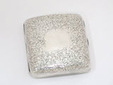 3 3/8 in - Sterling Silver Antique English 1894 Floral Motif Cigarette Case