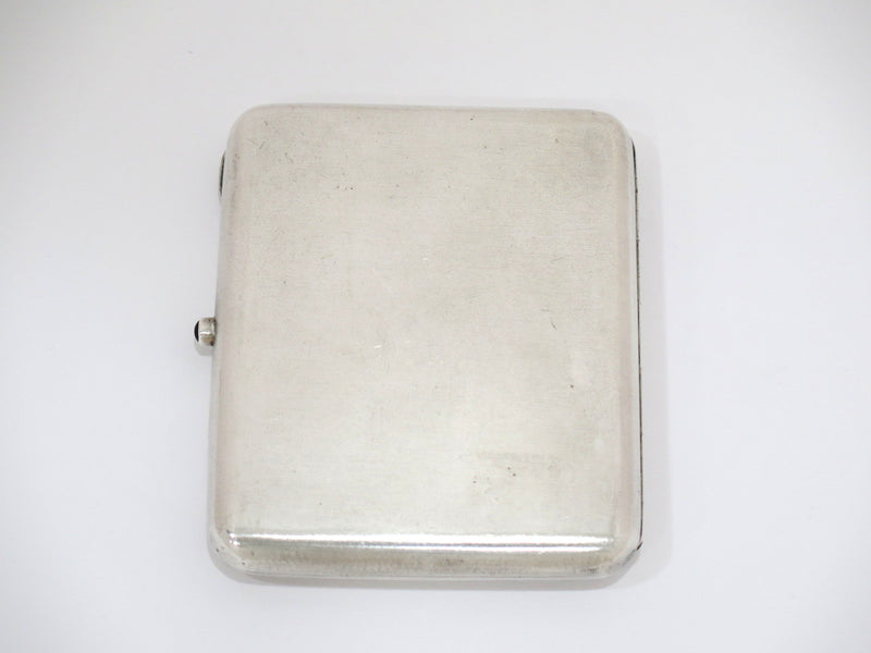 4 3/8" 875 Silver Gold Letters Sapphire Lock Vintage Russian 1936 Cigarette Case