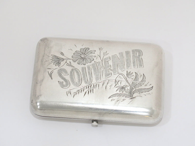 4 in - 84 Silver Antique Russian 1896 "Souvenir" Cigarette Case