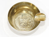 2 5/8 in - Sterling Silver Antique 1868 Republica Peruana 9 Decimos Coin Ashtray