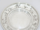 Sterling Silver International Sterling Antique Child's Bowl & Plate w/ Animals