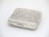 3 3/8 in - Sterling Silver Antique English 1894 Floral Motif Cigarette Case