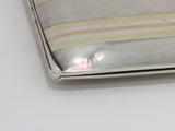 4 5/8 in - Sterling Silver 14K Gold Tiffany & Co. Antique Striped Cigarette Case